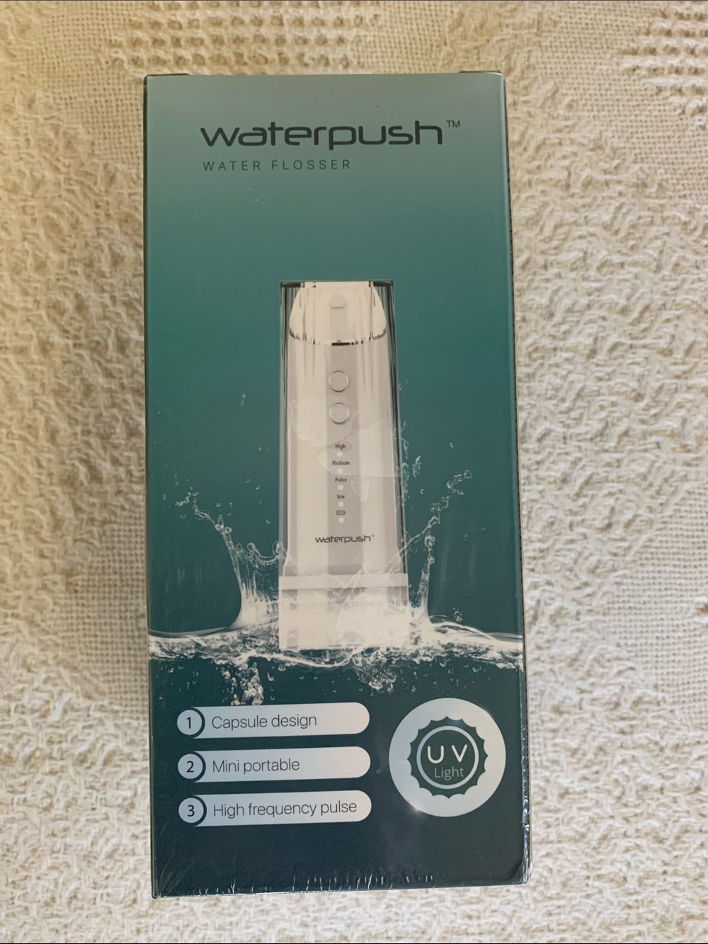Waterpush Portable Water Flosser Cordless Oral Irrigator 4 Modes 300ml Tank
